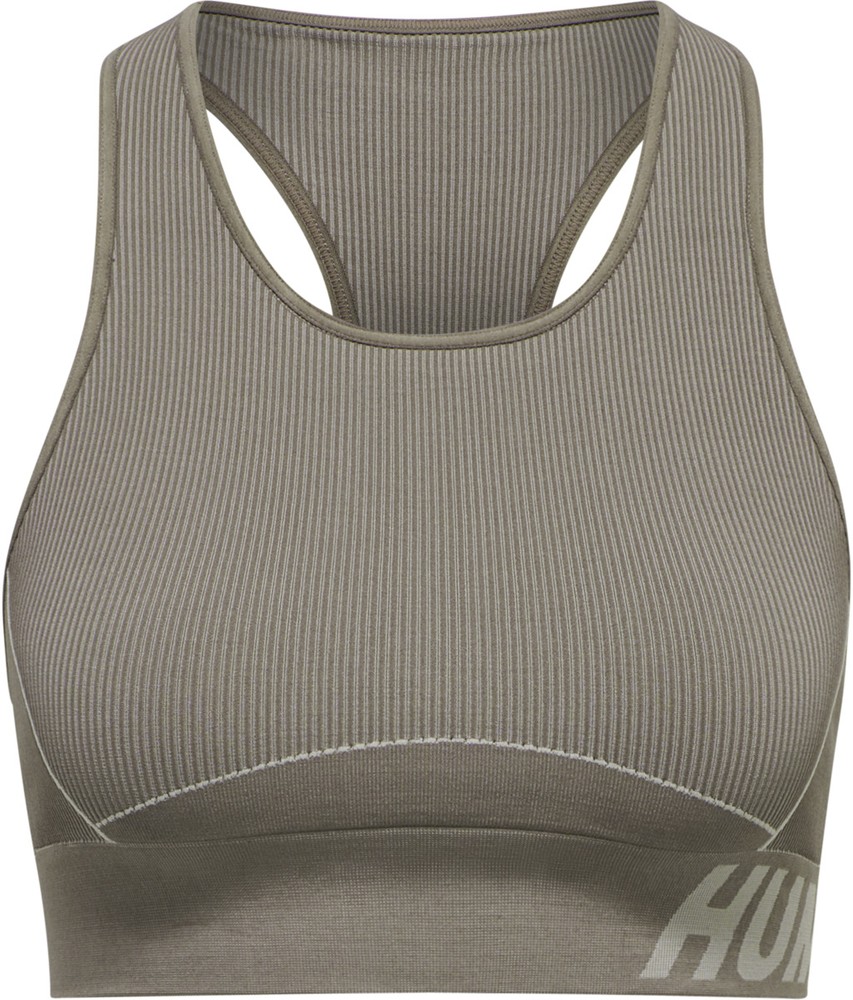 HummelDamenSportTopHmlteChristelSeamlessSportsTopChateauGrayDriftwoodMelange-L
