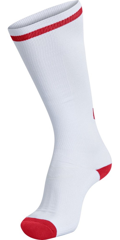 HummelSockenEliteIndoorSockHighWhiteTrueRed-27-30