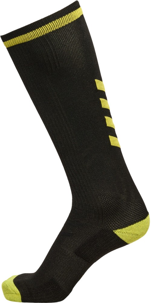 HummelSockenEliteIndoorSockHighBlackBlazingYellow-27-30