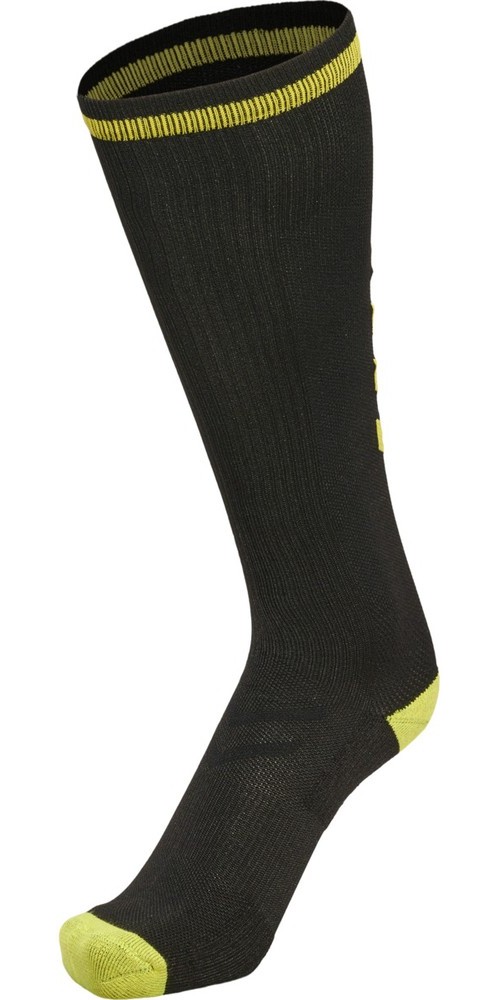 HummelSockenEliteIndoorSockHighBlackBlazingYellow-27-30