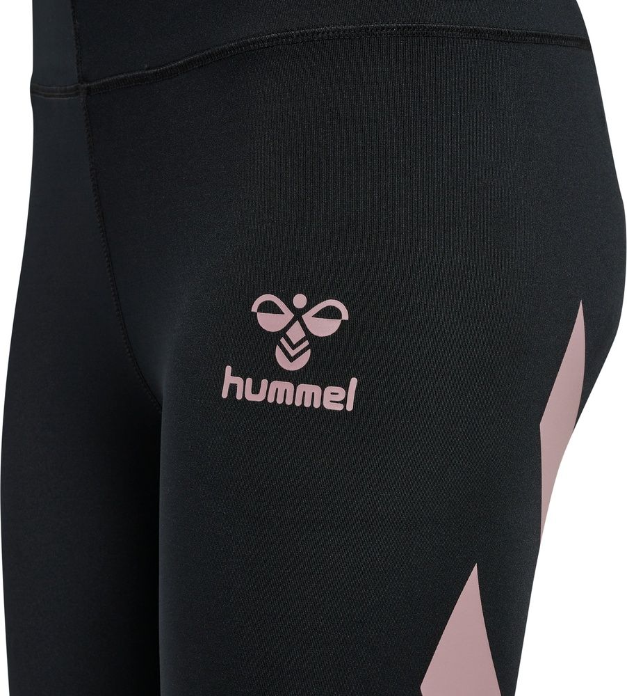 HummelDamenLeggingsParisHighWaistTights206231BlackWoodrose-M
