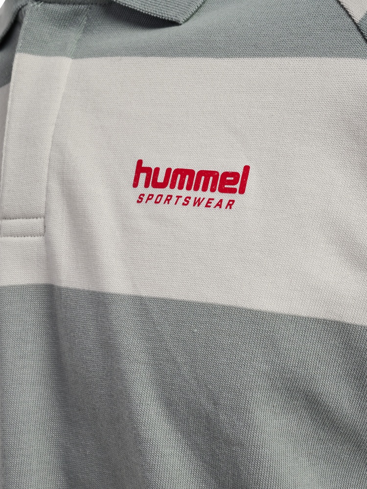 HummelLooseStripedPoloLongsleeve229833BelgianBlock-XXL