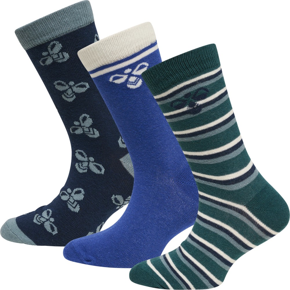 HummelKinderSockenHmlalfieSock3-PackDeepTeal-24-27