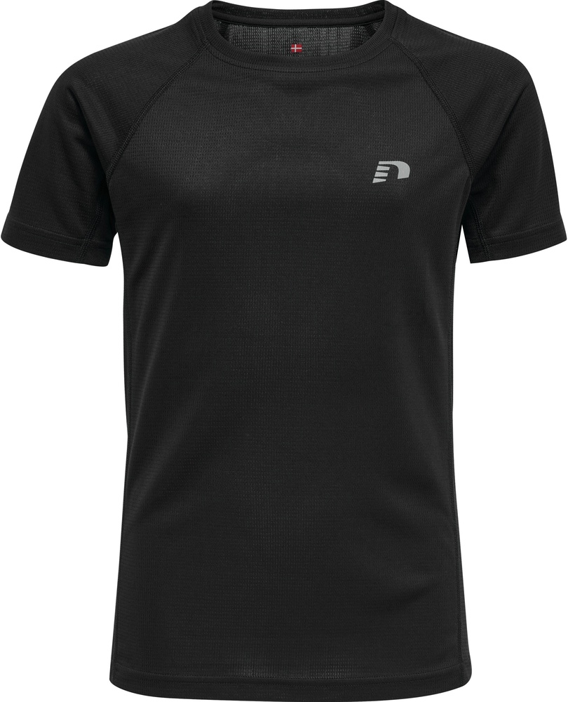 NewlineKinderT-ShirtTopKidsCoreRunningT-ShirtSSBlack-128
