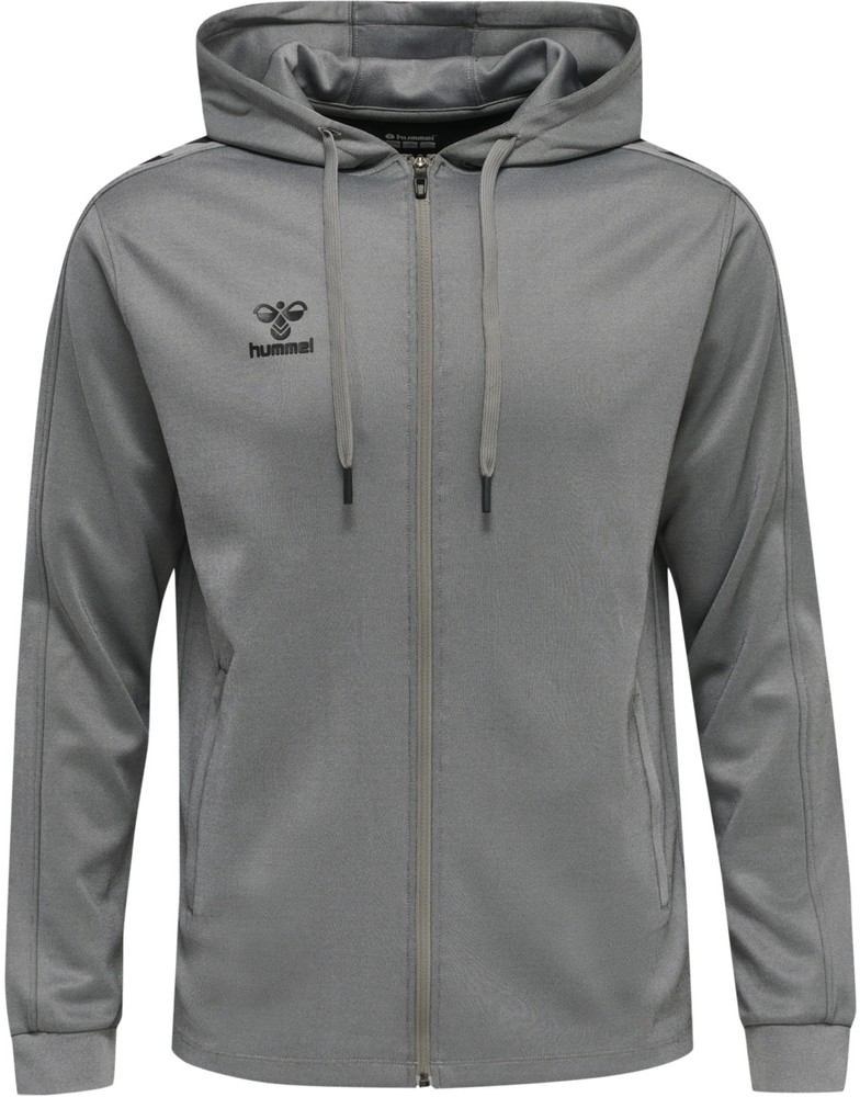 HummelHoodieHmlcoreXkPolyZipHoodSweatGreyMelange-XXL