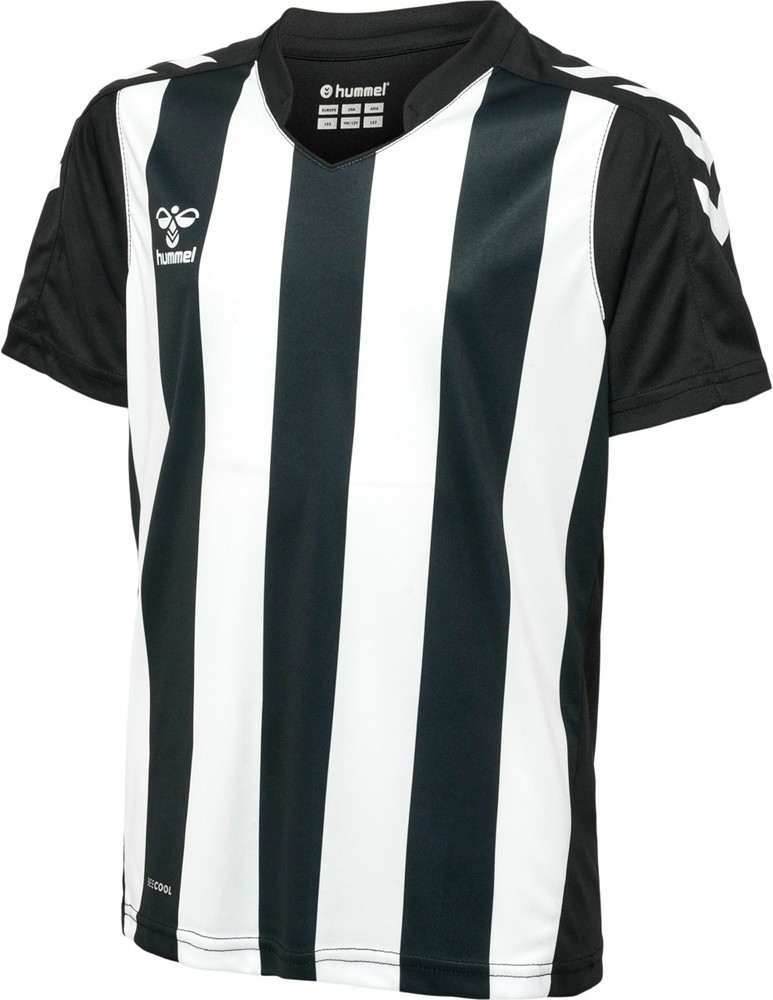 HummelKinderTrikotKurzarmHmlcoreXkStripedJerseyKidsSSBlackWhite-116