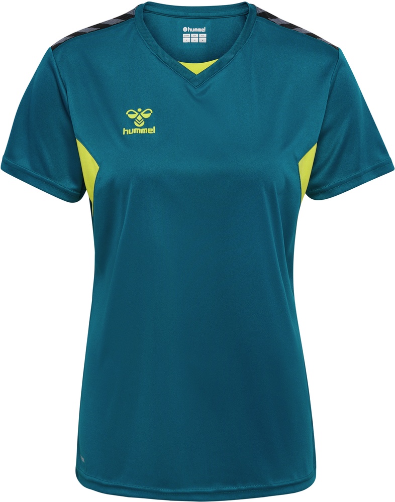 HummelDamenT-ShirtHmlauthenticPlJerseySSWomanBlueCoralSulphurSpring-XXL