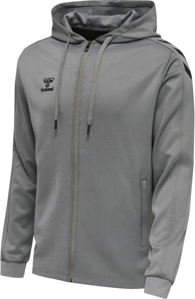 HummelHoodieHmlcoreXkPolyZipHoodSweatGreyMelange-XXL