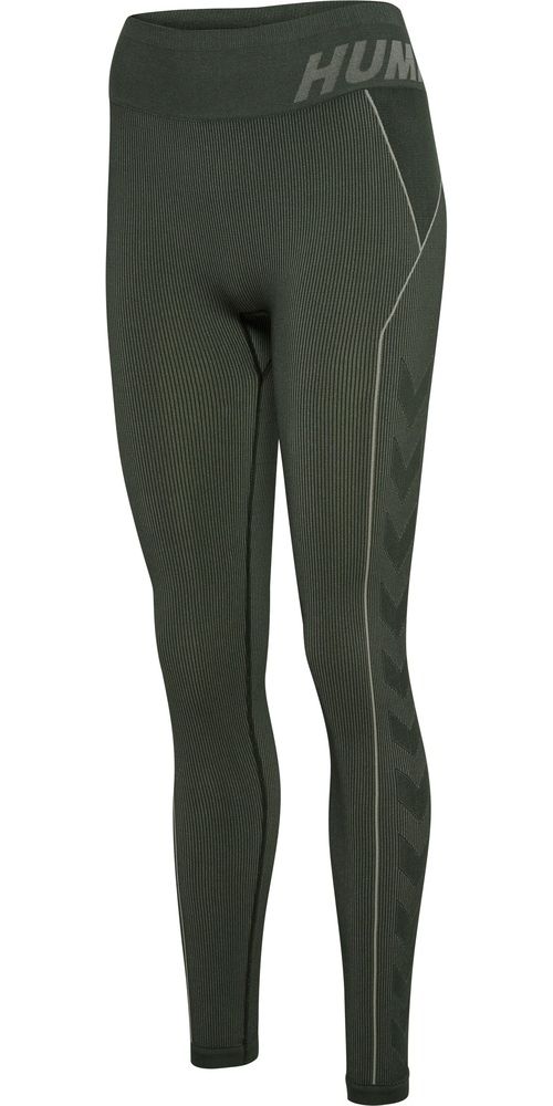 HummelDamenTightsLegginsHmlteChristelSeamlessMwTightsClimbingIvySeagrassMelange-L