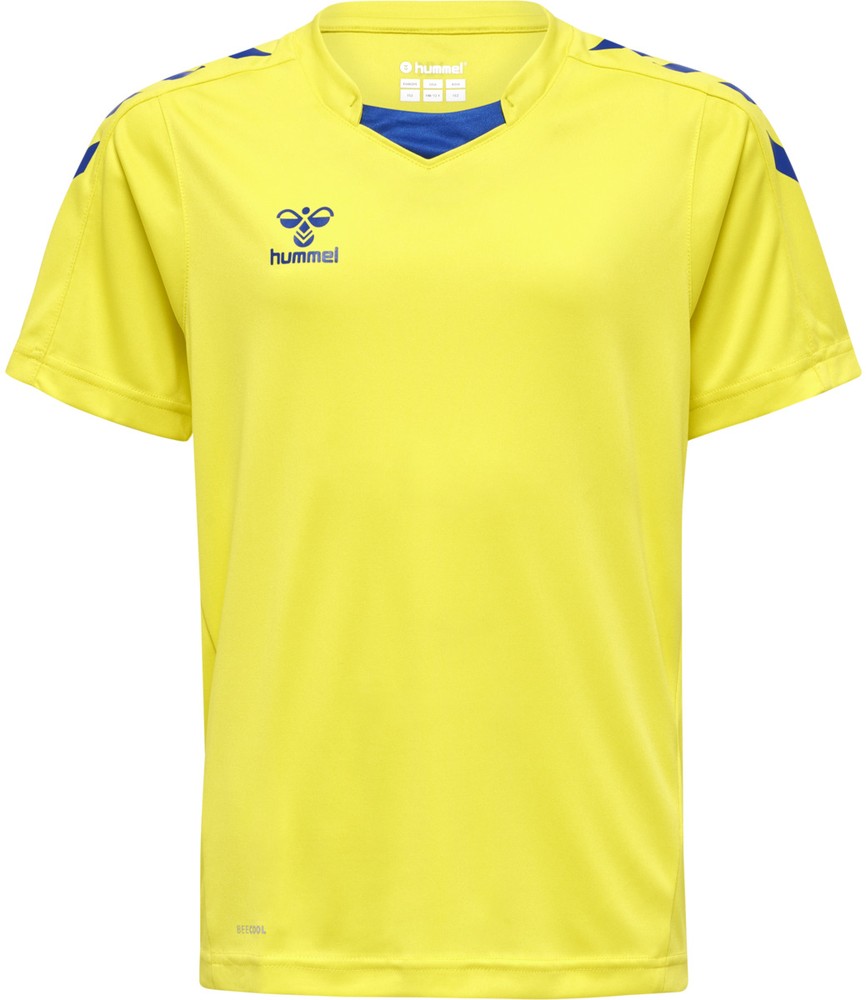 HummelKinderTrikotKurzarmHmlcoreXkPolyJerseySSKidsBlazingYellowTrueBlue-116